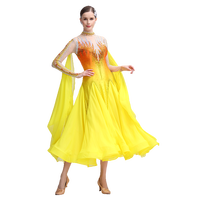 B-24168 Yundance strass robe de danse de salon standard international ombre en mousseline de soie robes de danse de performance de salle de bal
