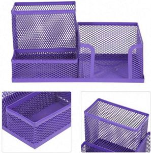 Portable Multi-Function Metal Net Pen Holder Stationery Storage Desk Organizer <b>Box</b> with Pen Holder - Product Image 6