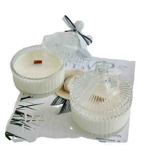 Bocal à bougie <span class=keywords><strong>en</strong></span> <span class=keywords><strong>verre</strong></span> de style yourte de luxe Blinkmax 8oz avec couvercle, peinture personnalisée, écologique, pour la décoration de Noël à la maison - Product Image 2