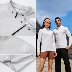 Camiseta Personalizada con Cuello Alto y Cierre de Cremallera, 230 g/m², Unisex, 93% Poliéster, 7% Elastano, Manga Larga, Cierre de Cremallera por la Mitad, Lisa - Product Image 5