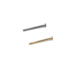 Stainless Steel Earring <b>Post</b> Flat Head Grooved T Head Pin Ring Hypoallergenic Jewelry Findings Components 10mm Length - Product Image 4