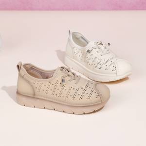 <span class=keywords><strong>Chaussures</strong></span> en toile pour femmes, personnalisables en gros, à semelle épaisse blanche, rehaussantes, décontractées, à lacets, style chunky - Product Image 3