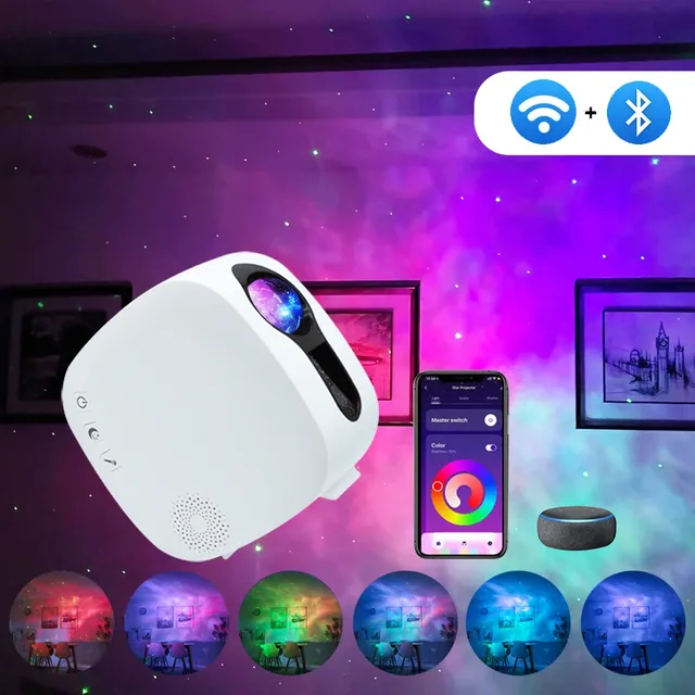 Laser Sky Projection Lamp 3D Projector Dreamy Star Cloud Night Light Music Remote Control Timer Star Sky Lamp