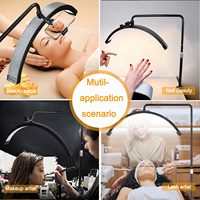 Lampe de table LED 25 pouces, lampe UV demi-lune pour ongles, lampe de manucure avec support de téléphone, outils de beauté pour salon de tatouage et de manucure