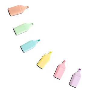 Custom Label Colorful Mini Erasable Pastel Highlighter With Logo
