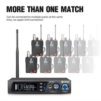 Système de monitoring intra-auriculaire sans fil UHF Debra ER-102 avec Bluetooth 5.0 pour la scène, l'enregistrement, les groupes, les batteurs, les discours en église