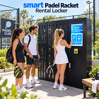 Casier intelligent de location d'équipements sportifs, casier intelligent de location de raquettes de padel pour clubs, terrains de tennis, gymnases