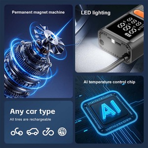 LCD display digital tire inflator USB rechargeable tire inflator Single cylinder pump for <b>car</b> - Product Image 4