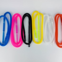 Tuyau de chicha portable givré moderne en silicone, plastique, PVC, acrylique, durable, écologique, 1,5m/1,8m, jetable à usage unique