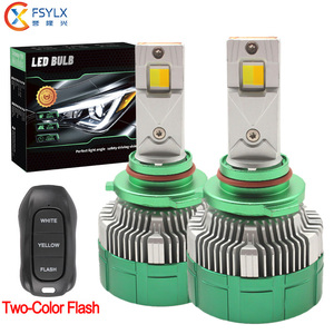 FSYLX K13 K14 <span class=keywords><strong>Flash</strong></span> phare LED pour <span class=keywords><strong>Auto</strong></span> H4 240W 40000LM jaune blanc 3000k 6000k H7 H11 9005 9006 9012 H4 voiture phares Led - Product Image 1