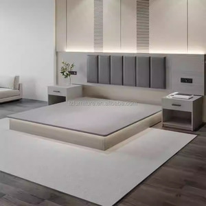 OEM China Manufacturer Hotel Bedroom Furniture Set King Queen Size Wood Bed Frame With Headboard Nightstand <b>TV</b> <b>Unit</b> And Wardrobe - Product Image 5