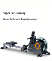Rameur pliable en acier résistant à l'eau, équipement de fitness multifonctionnel pour la maison avec moniteur numérique pour entraînement cardio