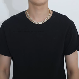 Hip Hop Miami Cuban <b>Chain</b>, Rhombus Full Zirconium Cuban Bracelet Tanjing Fashion Lijing Necklace - Product Image 3