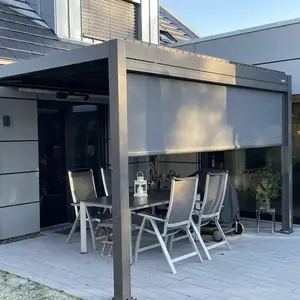 Outdoor Louvered Pergola 10'x13' - Premium Aluminum Construction Waterproof and Adjustable Roof Ideal for Patio Garden and Deck