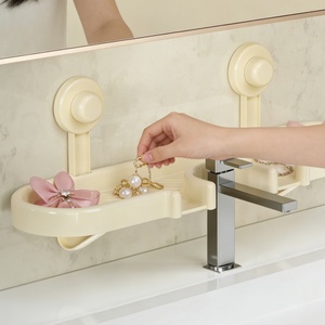 Estante de Almacenamiento para Lavabo, Organizador de Maquillaje Multifuncional de Plástico para Baño, Barra para Toallas, Almacenamiento de Pared - Product Image 6