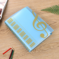 Carpeta de música A4, soporte de almacenamiento de documentos de papel, archivos de hojas en blanco, almacenamiento coral de música de bolsillo 40 80 de plástico