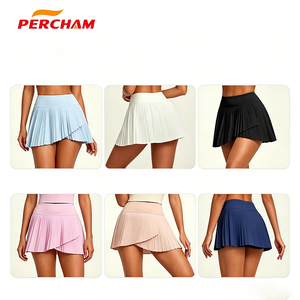 Jupe plissée pour femme OEM, couleurs au choix, légère et respirante, jupe de sport avec poche pour balle, jupe-short de pickleball pour le sport et le tennis - Product Image 4