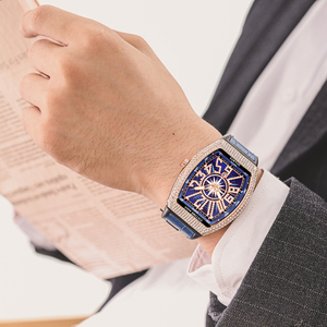 PINTIME PT8122 Luxueux Mode Grand Cadran Étanche Montres À Quartz Boutique Hommes Femmes Baril Montres Noble Diamant <span class=keywords><strong>Horloge</strong></span> - Product Image 6