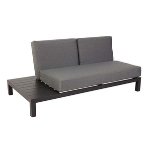 Leisure Courtyard Patio Furniture L Shape Garden Outdoor <b>Corner</b> Set With Plywood Slat Coffee Table - Product Image 5