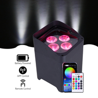 1 pièce/boîtier de transport personnalisable, projecteur LED Par DMX512 RGBWAUV 4*18W à projection matricielle pour événements scéniques et DJ, émettant des UV