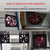 Ventilateur d'extraction puissant de 14 pouces pour cuisine industrielle, construction en acier au carbone, roulement à billes, pour extraction de fumée par fenêtre