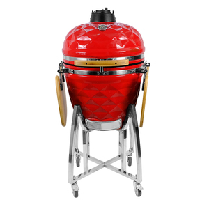 Grill Kamado Moderne Haut de Gamme 18 Pouces à Motif Diamant - Fumoir Céramique Premium avec Contrôle Tactile et Sécurité Flamme pour une Cuisson <span class=keywords><strong>Tout</strong></span>-en-un - Product Image 5