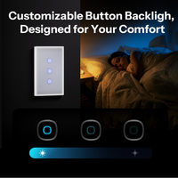 SONOFF T6 120 Matter TX Gen2 US Interrupteur mural tactile intelligent avec relais détachable, minuterie réglable, localisateur, compatible avec l'écosystème Apple