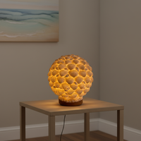 Lampe de chevet artisanale traditionnelle à lumière blanche chaude, en forme de coquille, pour cadeau de mariage, décoration intérieure