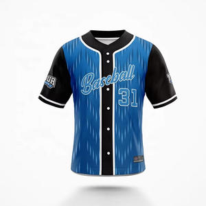 Maillot à séchage rapide col en V haut boutonné uniformes de sport pour les jeunes Baseball & Softball personnalisé maillot de Baseball chemise personnalisée - Product Image 5