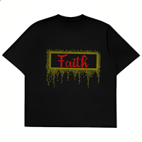 Dernier design de transfert thermique personnalisé en strass sur le thème de la foi chrétienne pour T-shirt