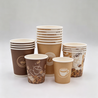 Gobelet en papier à paroi simple, logo personnalisé, gobelet à café jetable, matériau de qualité alimentaire, vente en gros