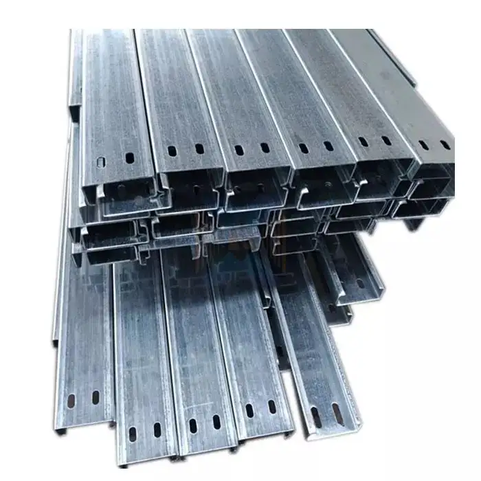 Purlins de techo en forma de C de acero galvanizado, peso ligero, precio de fábrica