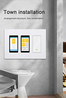 Interrupteur intelligent L9-HS Matter Smart Life WiFi MESH avec détection radar, contrôle 3 voies, écran tactile LCD HD, compatible 10A, HomeKit, Alexa, Google
