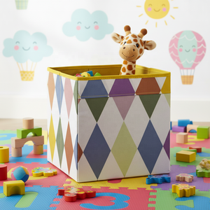 Boîtes de rangement pliables en <span class=keywords><strong>tissu</strong></span> polyester de 11 pouces avec poignées, idéales pour jouets et vêtements – Meilleures ventes usine - Product Image 5