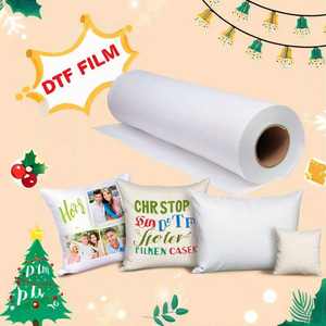 Rollo de película PET DTF de tamaño personalizable para ropa, Impresión de transferencia de calor textil de una o dos caras - Product Image 1