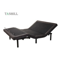 Lit double XL électrique pliable moderne avec design à panneaux pour gagner de la place