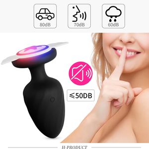 New Arrived Light Anal Butt Plug <b>Vibrators</b> <b>Remote</b> <b>Control</b> 12 Vibrations Silicone ABS Material Angel Wings Base Fantasy Sex Toys - Product Image 4
