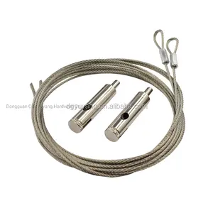 OEM Custom Galvanized Steel Wire Rope Brass Length Adjustable 4 Legs Plant Pot Hanging Kit For Machining Services
