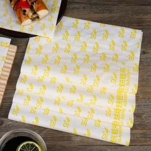 Tampons en papier vierge enduits de PE de qualité alimentaire, absorbants l'huile, personnalisés pour les pizzas, les hamburgers, les sushis, les boulettes de riz, les gâteaux et le pain - Product Image 5