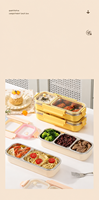 Großhandel 3-Fach Metall Bento Box Tragbare Edelstahl 304 Lunchbox Auslaufsicher Isolierte Lebensmittelbehälter
