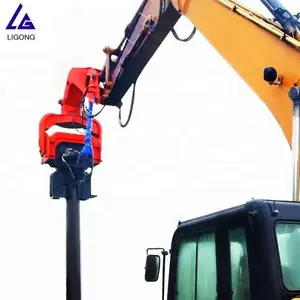 Doosan DX235LCR-5 barato VIBRATÓRIA PILE DRIVERS hidráulico vibro martelo ICE 60 Escavadeira Montada Vibro Hammer com braço auxiliar