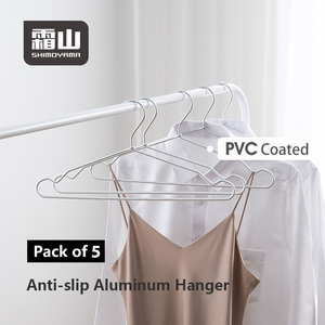 SHIMOYAMA Confezione da 5 Grucce Antiscivolo per Vestiti, Supporto per Abiti che Non Lascia Segni sulle Spalle, con Rivestimento in PVC - Product Image 2