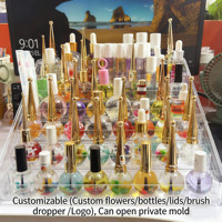 Nouvelle fleur huile pour cuticules soin des mains manucure réparation des cuticules ongles bio huile naturelle parfumée huile de soin des ongles avec plus de vraies fleurs