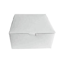 Boîte de rangement pour gâteaux en carton blanc durable, écologique, de qualité alimentaire, personnalisée OEM, avec fentes d'angle avant pour la restauration événementielle