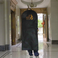 Housse de costume réutilisable OEM en non-tissé, pliable, anti-poussière, pour voyage, sac de transport portable