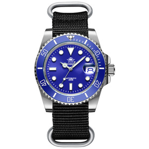 นาฬิกาวินเทจอัตโนมัติ กันน้ำ 20 บาร์ เรืองแสง  โลโก้สั่งทำพิเศษ ADDIESDIVE H3-2 - Product Image 4