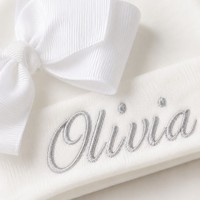 Gorro de Bebé de Algodón Blanco con Lazo, Suave, Transpirable y Amigable con la Piel, Tejido, para Recién Nacidos, Protege la Fontanela, Venta al por Mayor de Fábrica/OEM