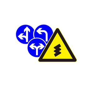 Supply Informative Blue and White School Traffic Signs Aluminium Steel Material <strong>Warning</strong> Sign Board With <strong>Triangle</strong> Pattern - Product Image 5
