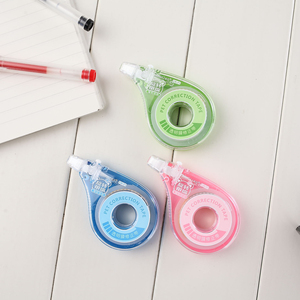 Yeni okul ofis kırtasiye şeffaf pet özelleştirilmiş renkli beyaz çocuklar düzeltme bandı dönebilen ucu çocuklar için - Product Image 3
