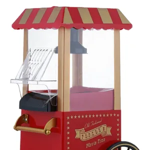 Fabricação Retro Cart Popcorn Machine Mini máquina fabricante de pipocas para casa